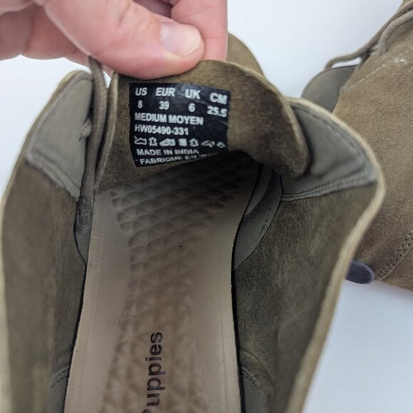 Hush Puppies Suede Booties in Tan, Sz 8 - Picture 5 of 6
